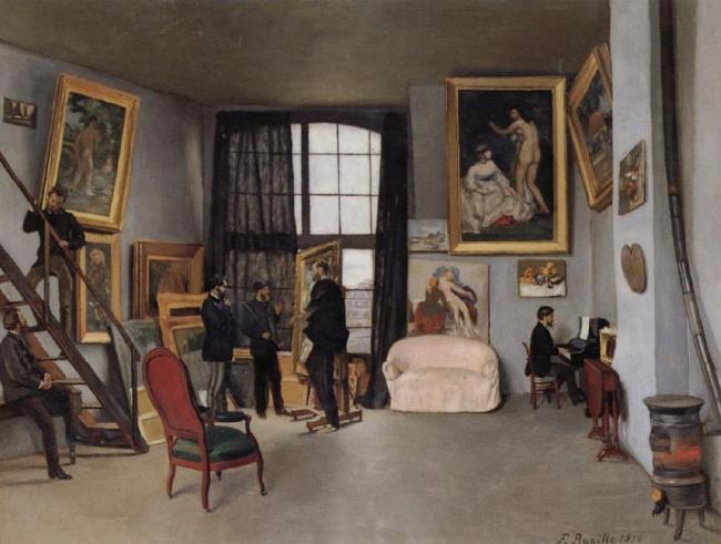 Frederic Bazille The Artist's Studio at 9 Rue de la Condamine in Paris Germany oil painting art